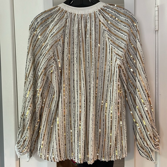 JOHNNY WAS Sequin Peasant Blouse (XS) - Picture 5 of 8